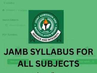 JAMB UTME Syllabus Download For All Subjects