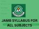 JAMB UTME Syllabus Download For All Subjects
