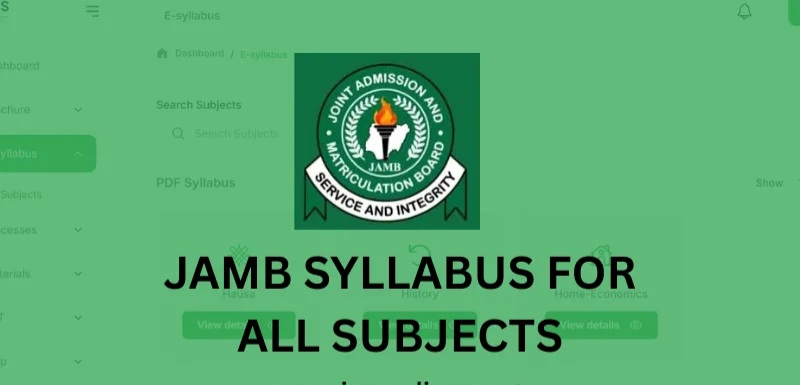 JAMB UTME Syllabus Download For All Subjects